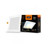 LED світильник з регулюванням кольоровості, вбудований квадрат VIDEX 12W 3000-6200K С3