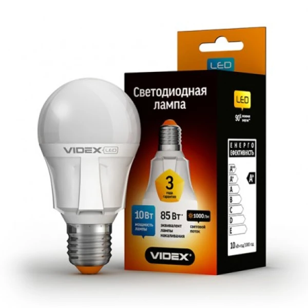 Лампа світлодіодна LED VIDEX A60 10W E27 4100K 220V (VL-A60-10274)