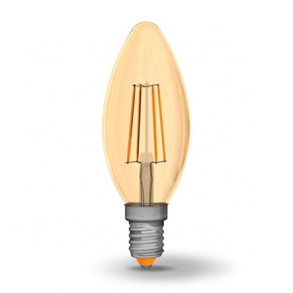 LED лампа VIDEX Filament C37FA 4W E14 2200K 220V (VL-C37FA-04142)