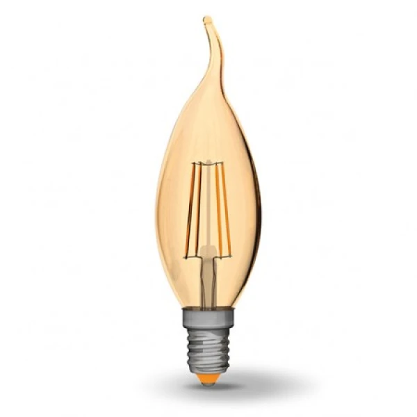 LED лампа VIDEX Filament C37FtA 4W E14 2200K 220V (VL-C37FtA-04142)