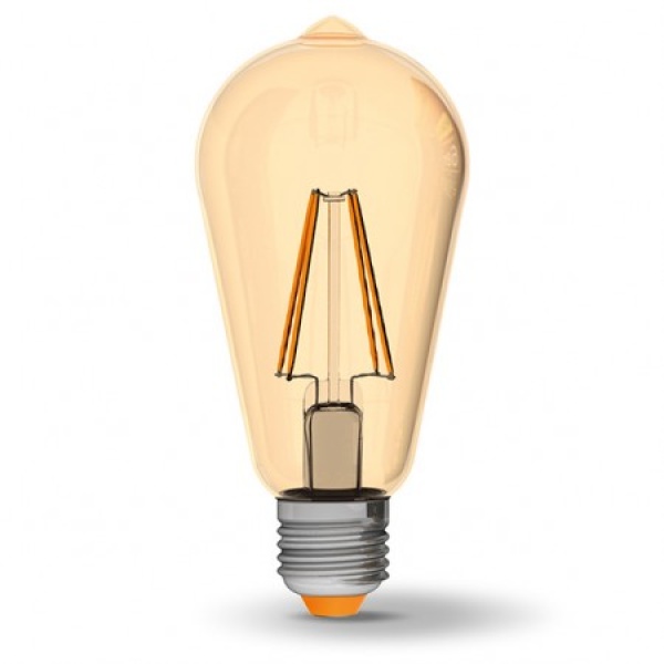 Лампа світлодіодна LED VIDEX Filament ST64FA 6W E27 2200K 220V бронза