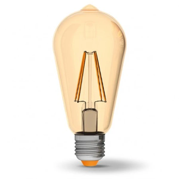 Лампа світлодіодна LED VIDEX Filament ST64FA 6W E27 2200K 220V бронза