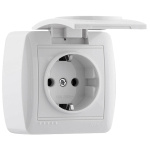711-0200-123 DEMET Розетка з/з з кришкою білий (10шт/120шт)