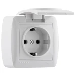 711-0200-123 DEMET Розетка з/з з кришкою білий (10шт/120шт)