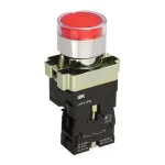 Кнопка керування LAY5-BW3461 з підсвічуванням червоний 1з IEK (BBT50-BW-K04)