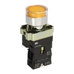 Кнопка керування LAY5-BW3561 з підсвічуванням жовтий 1з IEK (BBT50-BW-K05)