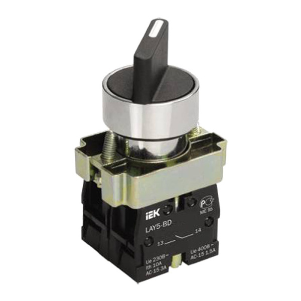 Перемикач LAY5-BD33 3 положення "I-0-II" стандарт ручка IEK (BSW60-BD-3-K02)