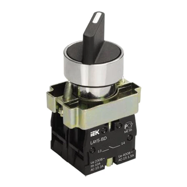 Перемикач LAY5-BD33 3 положення "I-0-II" стандарт ручка IEK (BSW60-BD-3-K02)