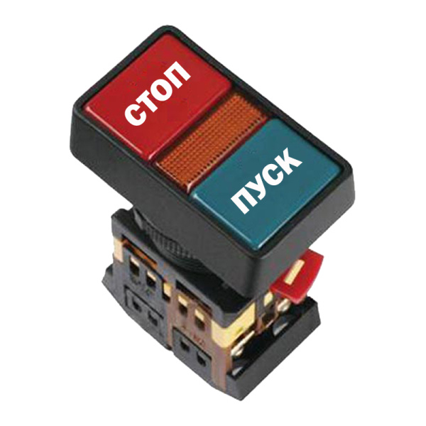 Кнопка РPВВ-30N "Вкл-Викл" d30мм неон/240В 1з+1р IEK (BBD21-PPBB-K51)
