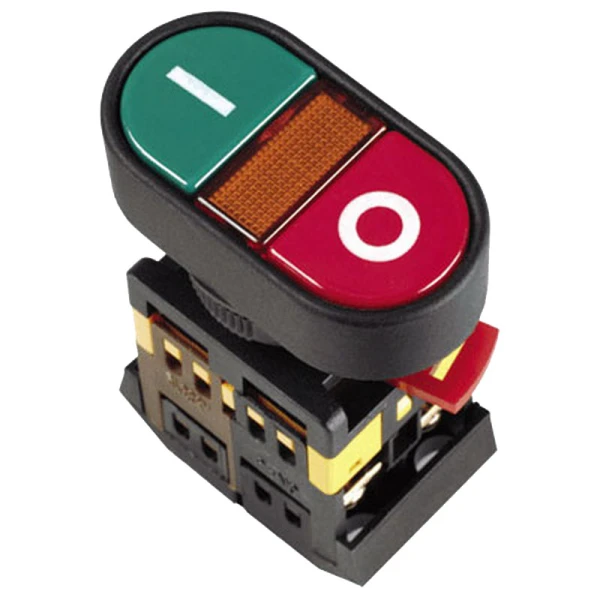 Кнопка APВВ-22N "I-O" d22мм неон/240В 1з+1р IEK (BBD10-APBB-K51)
