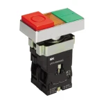 Кнопка керування LAY5-BW8465 "I-O" здвоєна з підсвічуванням IEK (BBD40-BW-K51)