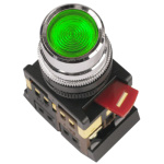 Кнопка ABLF-22 зелений d22мм неон/240В 1з+1р IEK (BBT10-ABLF-K06)