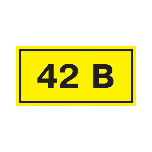 Самоклеюча етикетка 40х20 мм, символ "42В" (YPC10-0042V-1-100)