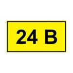 Самоклеюча етикетка 90х38 мм, символ "24В" (YPC10-0024V-3-021)