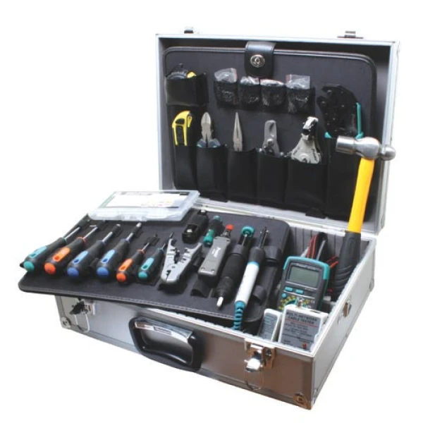 Набір інструментів в кейсі Pro'sKit PK-4302BM, для монтажу телекомунікаційних мереж