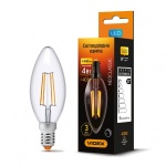 LED лампа VIDEX Filament C37FD 4W E14 4100K 220V диммерна (VL-C37FD-04144)