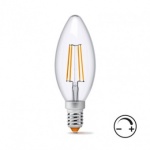 LED лампа VIDEX Filament C37FD 4W E14 4100K 220V диммерна (VL-C37FD-04144) - Зображення 2