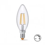 LED лампа VIDEX Filament C37FD 4W E14 4100K 220V диммерна (VL-C37FD-04144) - Зображення 2
