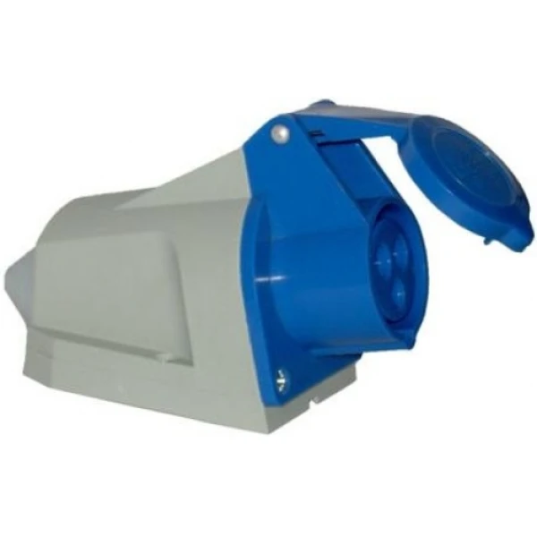 Розетка 113 стаціонарна 2Р+PЕ 16А 220В IP44 IEK (PSR11-016-3)