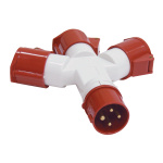 Адаптер трипроменевий ТS1013-214 3P+PE 16A 380B IP44 IEK (PAS32-016-4)