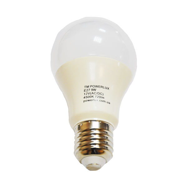 Світлодіодна лампа A60 9W 12V E27 TM POWERLUX