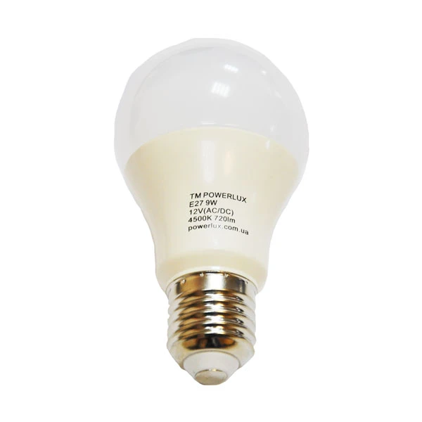 Світлодіодна лампа A60 9W 12V E27 TM POWERLUX