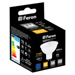 Світлодіодна лампа Feron LB-194 MR16 decor G5.3 230V 6W 480Lm 2700K (5622) - Зображення 4