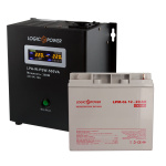 Комплект резервного живлення для котла LP (LogicPower) ДБЖ + гелева батарея (UPS A500VA + АКБ GL 270W)