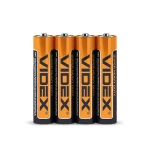 Батарейка сольова Videx R03P/AAA 4pcs SHRINK (60/1440) (R03P/AAA 4pcs S)