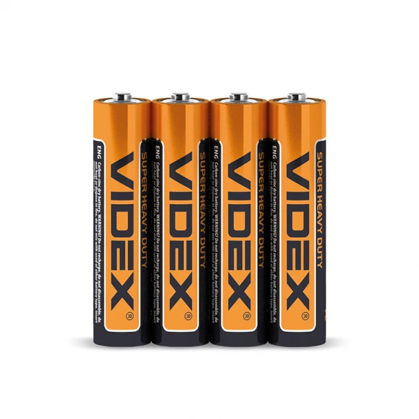 Батарейка сольова Videx R03P/AAA 4pcs SHRINK (60/1440) (R03P/AAA 4pcs S)