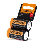 Батарейка сольова Videx R14P/C 2pcs SHRINK CARD (24/480) (R14P/C 2pcs SС)