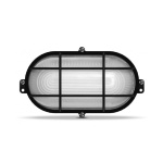 LED світильник (ЖКГ) Aluminum овальний VIDEX 12W 5000K 220V чорний посилений (VL-BHO-125ABR)