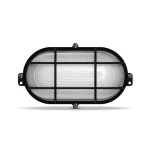 LED світильник (ЖКГ) Aluminum овальний VIDEX 12W 5000K 220V чорний посилений (VL-BHO-125ABR)