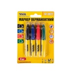 Маркер перманентний MASTERTOOL 4 шт кольоровий 14-1822 - Зображення 4