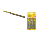 Полотно для лобзика MASTERTOOL по дереву 5 шт швидкий прямий різ 6TPI 100 мм T111D basic 14-2817