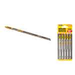 Полотно для лобзика MASTERTOOL по дереву 5 шт чистий прямий різ 6TPI 132 мм T301DL 14-2821