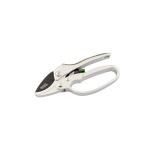 Секатор садовий MASTERTOOL з храповим механізмом 185 мм ручки AL+TPR лезо SK5+тефлон ковадло 14-6118