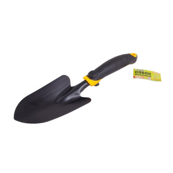 Совок посадковий MASTERTOOL із пластиковою ручкою та TPR покриттям 340х85 мм 14-6170