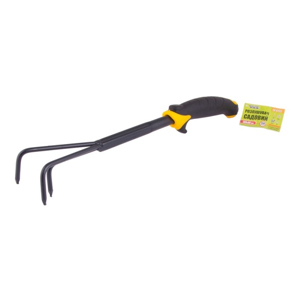 Розрихлювач садовий MASTERTOOL з пластиковою ручкою і TPR покриттям 385х60 мм 14-6173