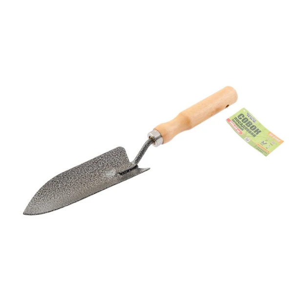 Совок посадковий MASTERTOOL звуження з дерев'яною ручкою 300х60 мм 14-6188