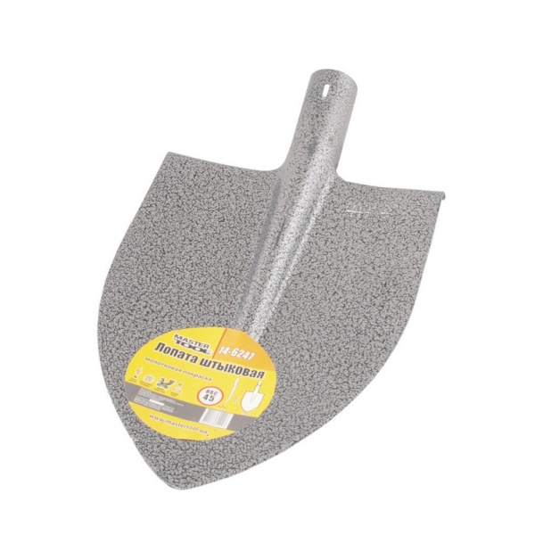 Лопата штикова MASTERTOOL 220х300х390 мм молоткове фарбування 0.9 кг 14-6247