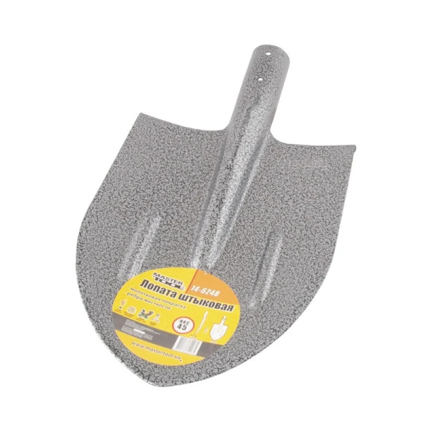 Лопата штикова MASTERTOOL 210х290х405 мм молоткове фарбування 0.7 кг 14-6248
