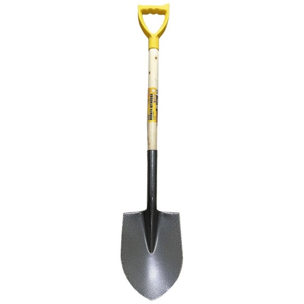Лопата штикова MASTERTOOL з держаком та ручкою 205х280х476 мм 1200 мм молоткове фарбування 14-6268