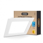LED світильник вбудований квадрат VIDEX 12W 5000K 220V (VL-DLS-125) - Зображення 2