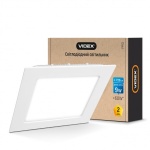 LED світильник вбудований квадрат VIDEX 9W 5000K 220V (VL-DLS-095) - Зображення 2
