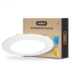 LED світильник вбудований круглий VIDEX 12W 5000K 220V (VL-DLR-125) - Зображення 2