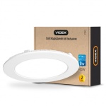 LED світильник вбудований круглий VIDEX 9W 5000K 220V (VL-DLR-095) - Зображення 2