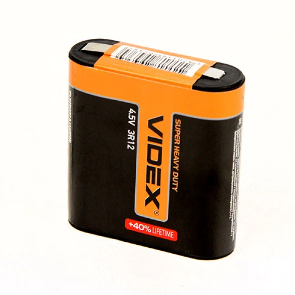 Батарейка сольова Videx 3R12 1pc SHRINK (20/240) (3R12 1S)