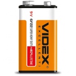 Батарейка сольова Videx 6F22/9V (Крона) 1pcs SHR CARD (24/480) (6F22-9V-SC)