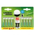 Батарейка лужна Videx LR6/AA 8pcs BLISTER CARD (80/640) (LR6/AA 8pcs BC) - Зображення 2